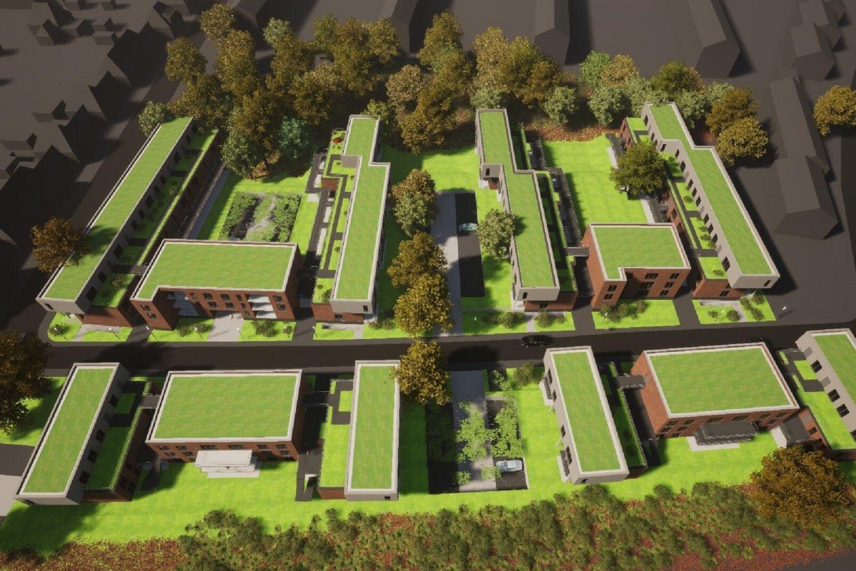 Animation Walterstraße Vogelperspektive von Süden